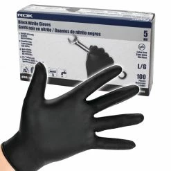 Discount 😍 BLACK NITRILE GLOVES 5 MIL LARGE 🥰