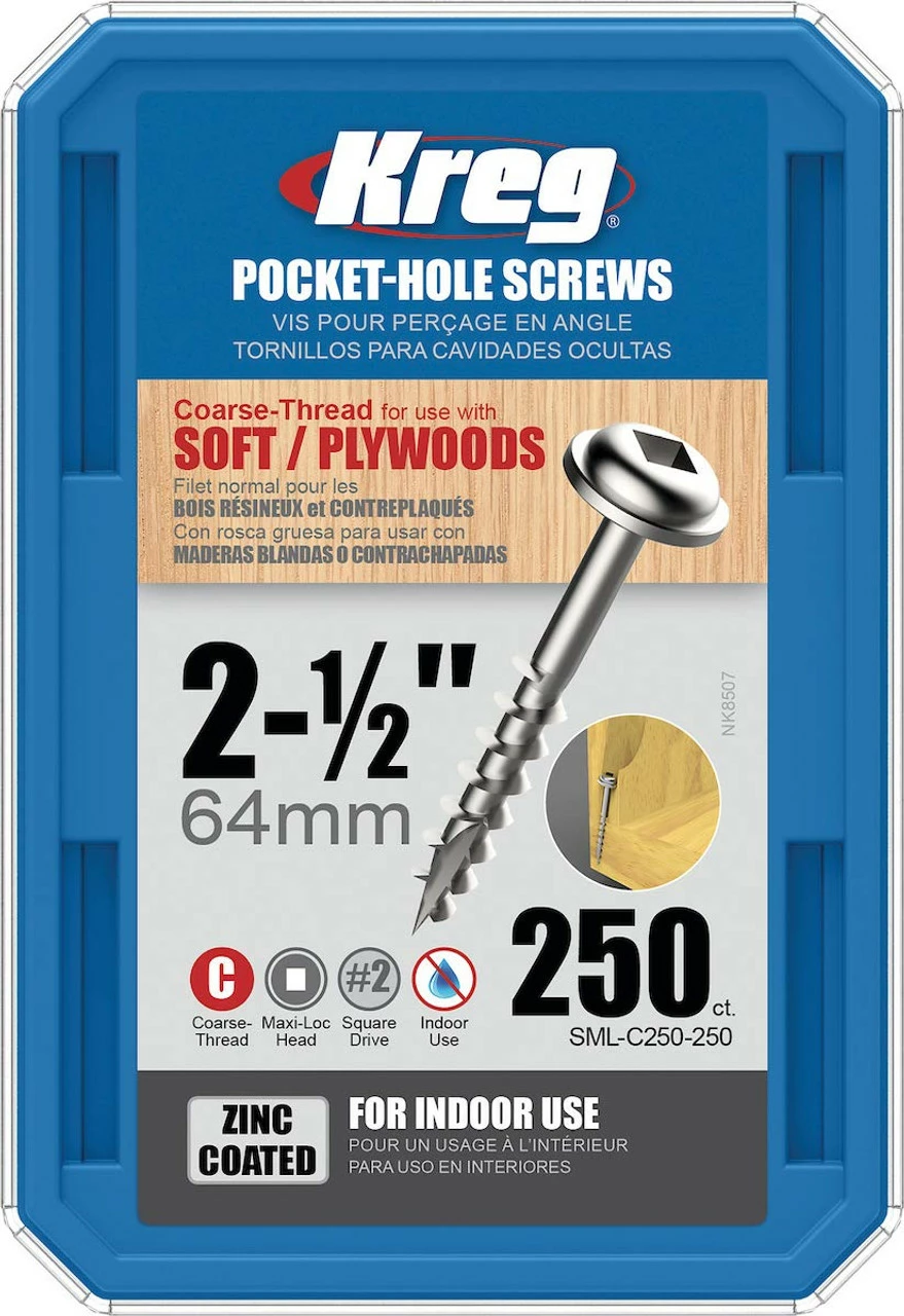 Hot Sale ๐ POCKET SCREWS 2 1/2IN. NO. 8 CRSE W/H 250CT ๐ฅฐ 3 Hot Sale ๐ POCKET SCREWS 2 1/2IN. NO. 8 CRSE W/H 250CT ๐ฅฐ