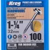 Buy 🔔 POCKET SCREWS 1 1/4IN. NO. 7 FINE W/H 100CT SMLF125100 👏